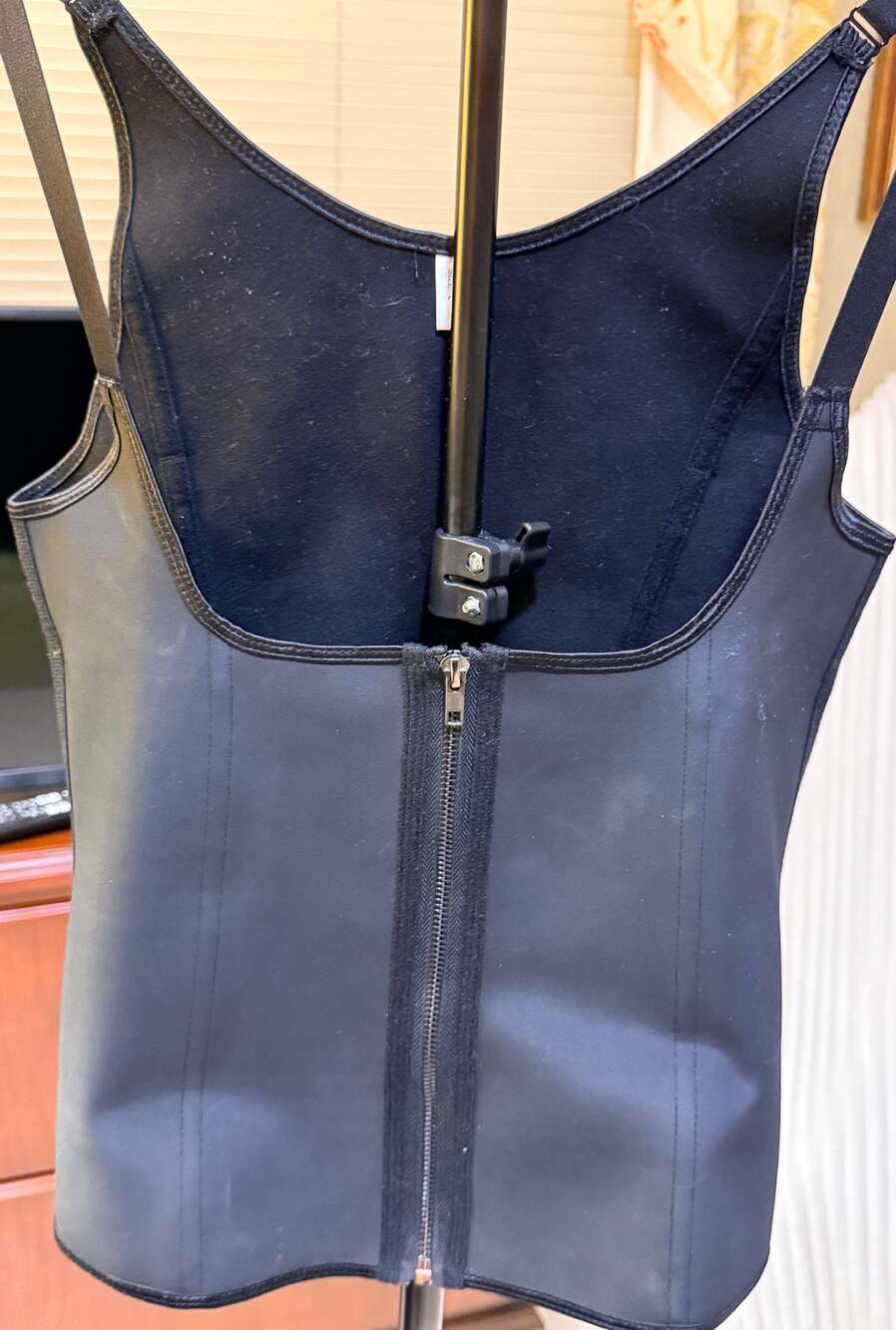 Neoprene Sauna Waist Trainer Corset Zipper Vest Body Shaper Size L